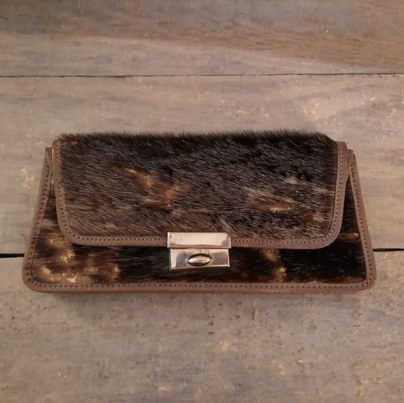 Vintage Seal Fur Wallet - Dark Brown - Picture 1 of 10